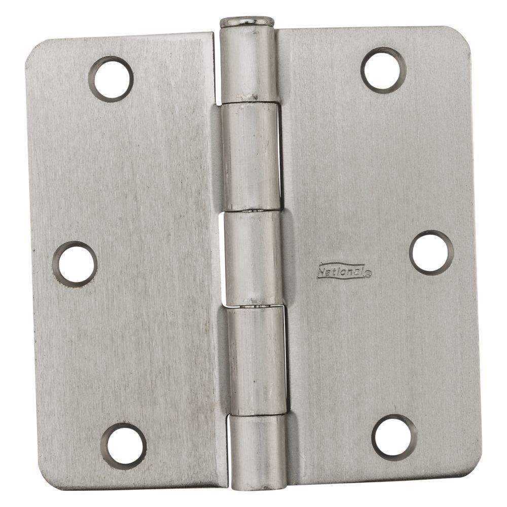 National Hardware 3-1/2 in. Satin Nickel Steel Door Hinge
