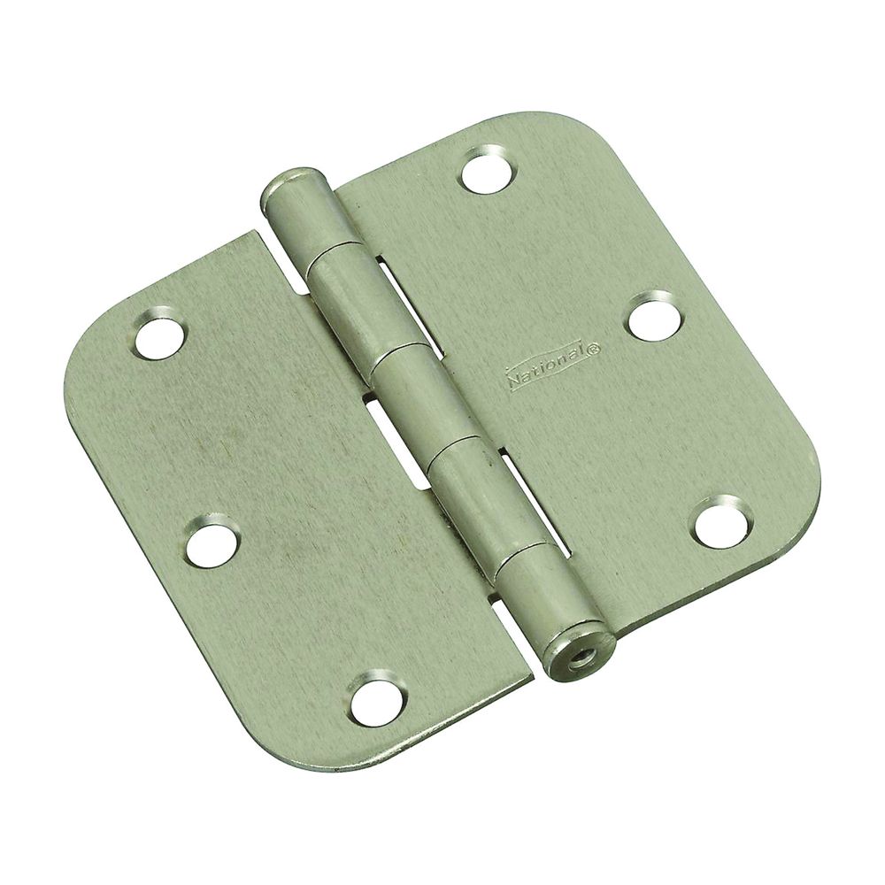 National Hardware 3-1/2 in. Satin Nickel Steel Door Hinge