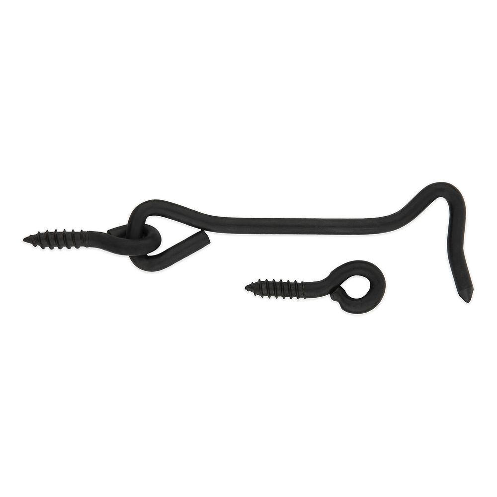National Hardware 4 in. Black Hook and Eye