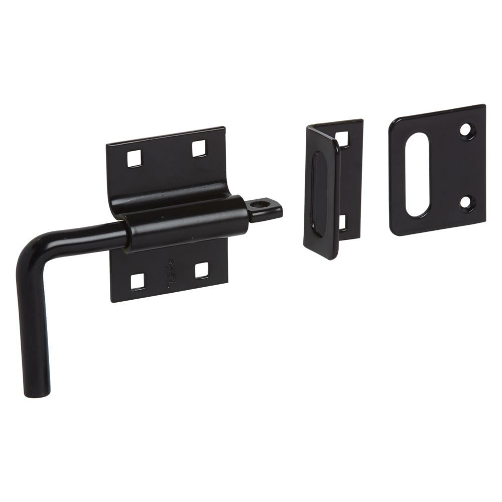 National Hardware Black Ornamental Door and Gate Slide Bolt Latch