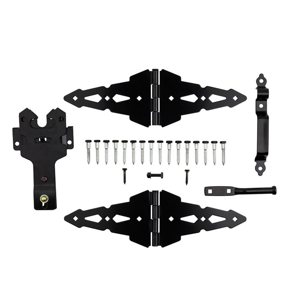 National Hardware Deluxe Latch Decorative Strap Hinge Gate Kit