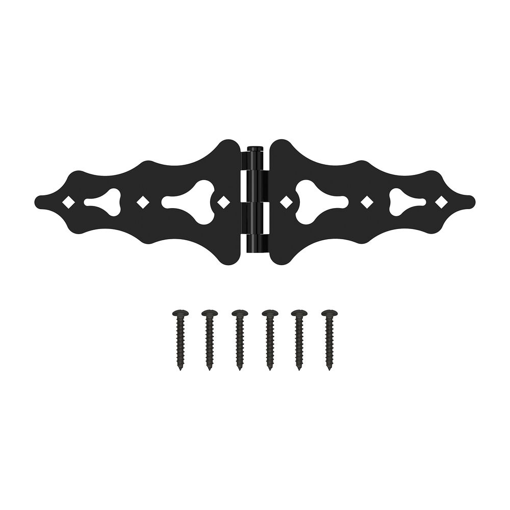National Hardware 6 in. Black Ornamental S-Hinge