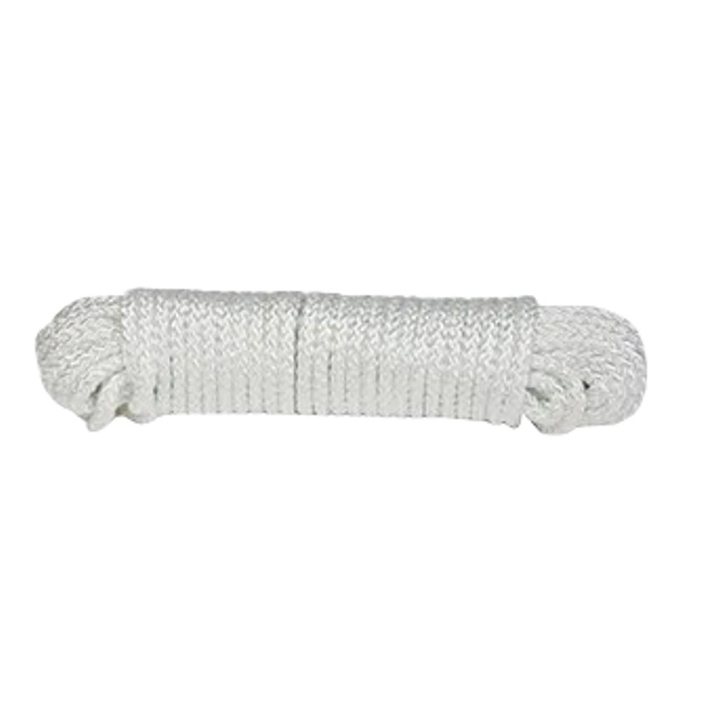 Baron Mfg 1/4 in. x 50 ft. White Braided Nylon/Polypropylene Rope