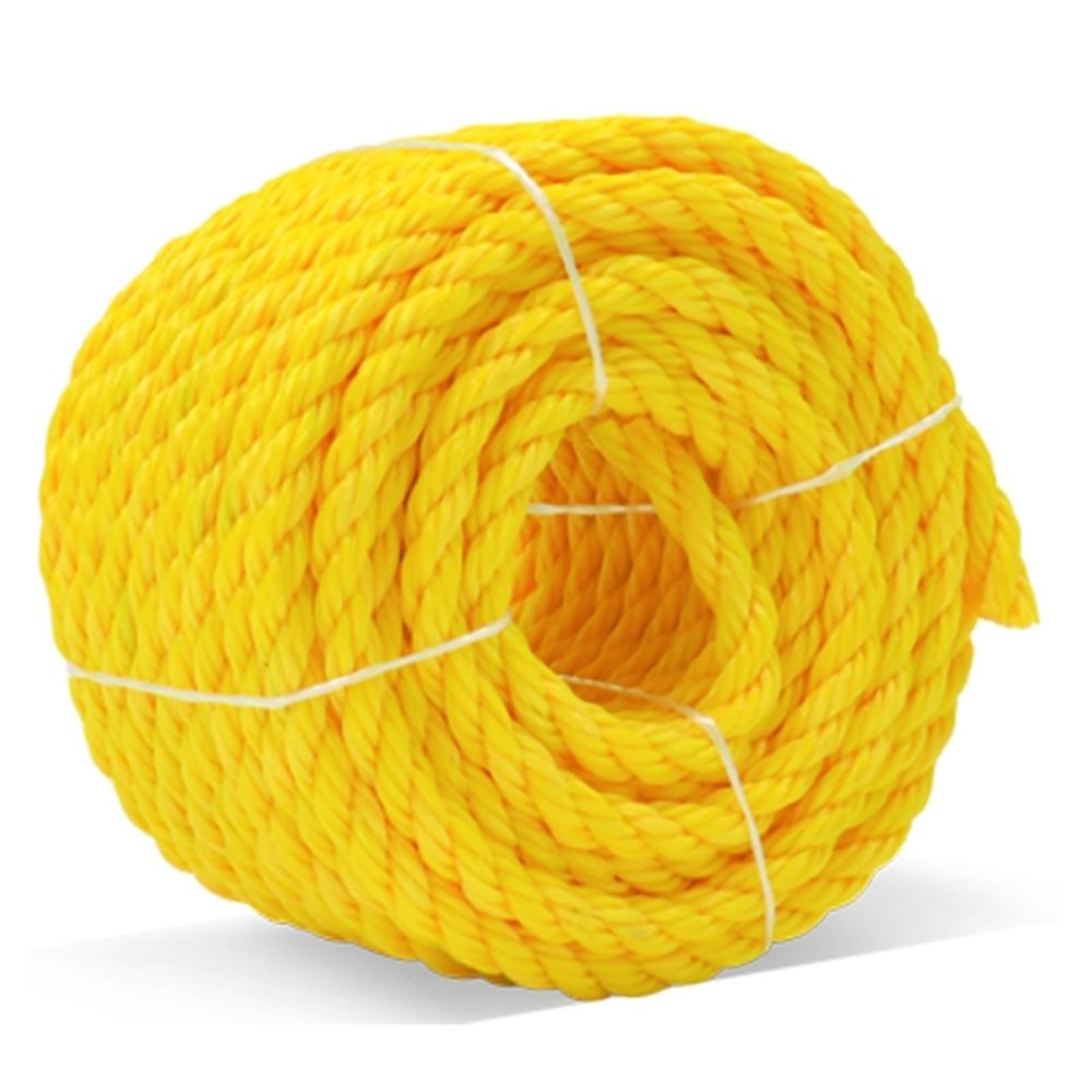 Baron Mfg 1/2 in. x 50 ft. Yellow Twisted Polypropylene Rope