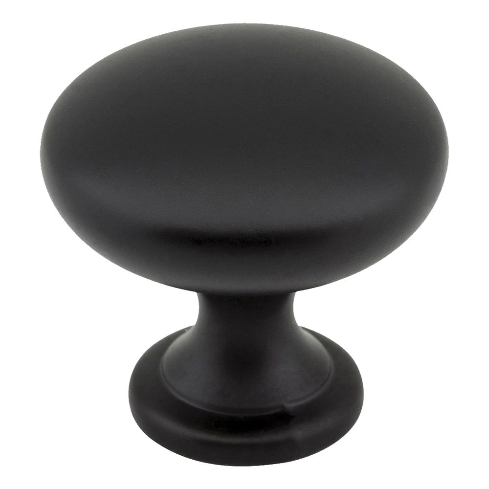 Hardware Resources 1-3/16 in. Matte Black Cabinet Knob, 4-Pack