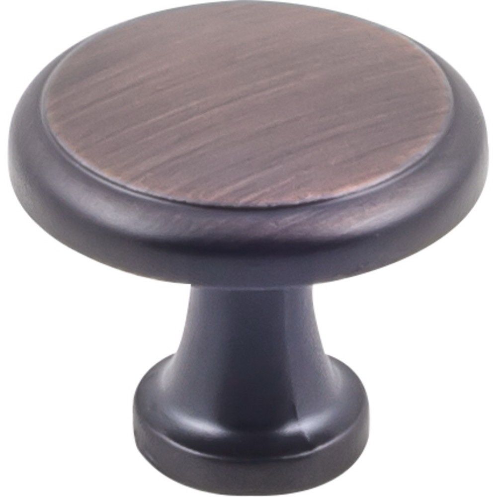 Hardware Resources 1-3/16 in. Brushed Oil-Rubbed Bronze Cabinet Knob, 10-Pack