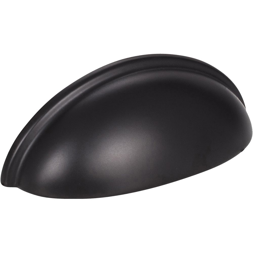 Hardware Resources 3-11/16 in. Matte Black Cabinet Cup Pull