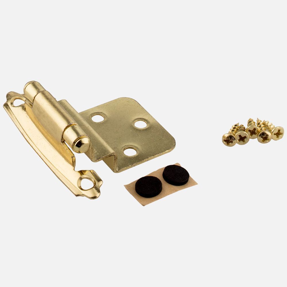 Hardware Resources 3/8 in. Polished Brass Self-Closing Inset Hinge