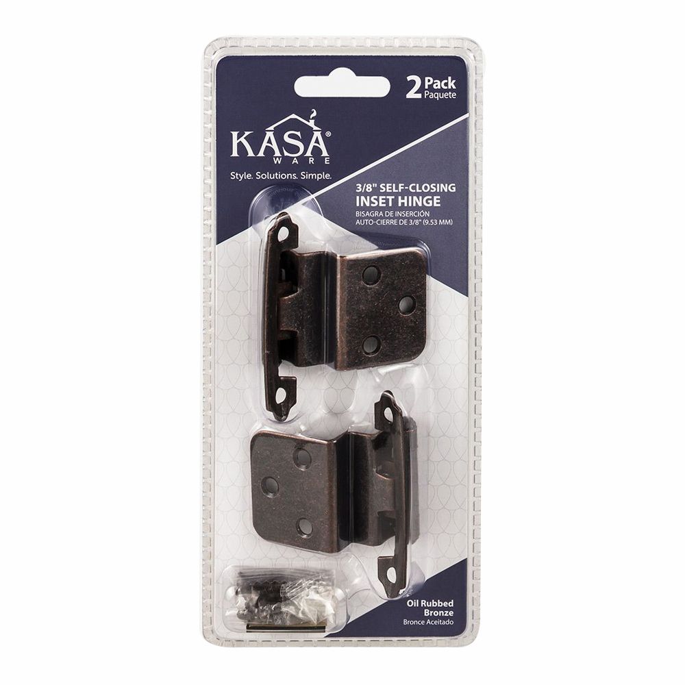 Hardware Resources 3/8 in. Matte Black Self-Closing Inset Cabinet Hinge