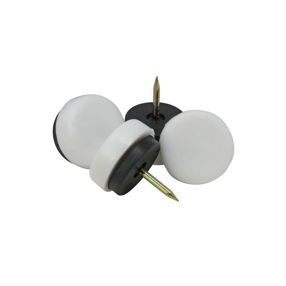 Shepherd 1-1/8 in. White Plastic Furniture Glide