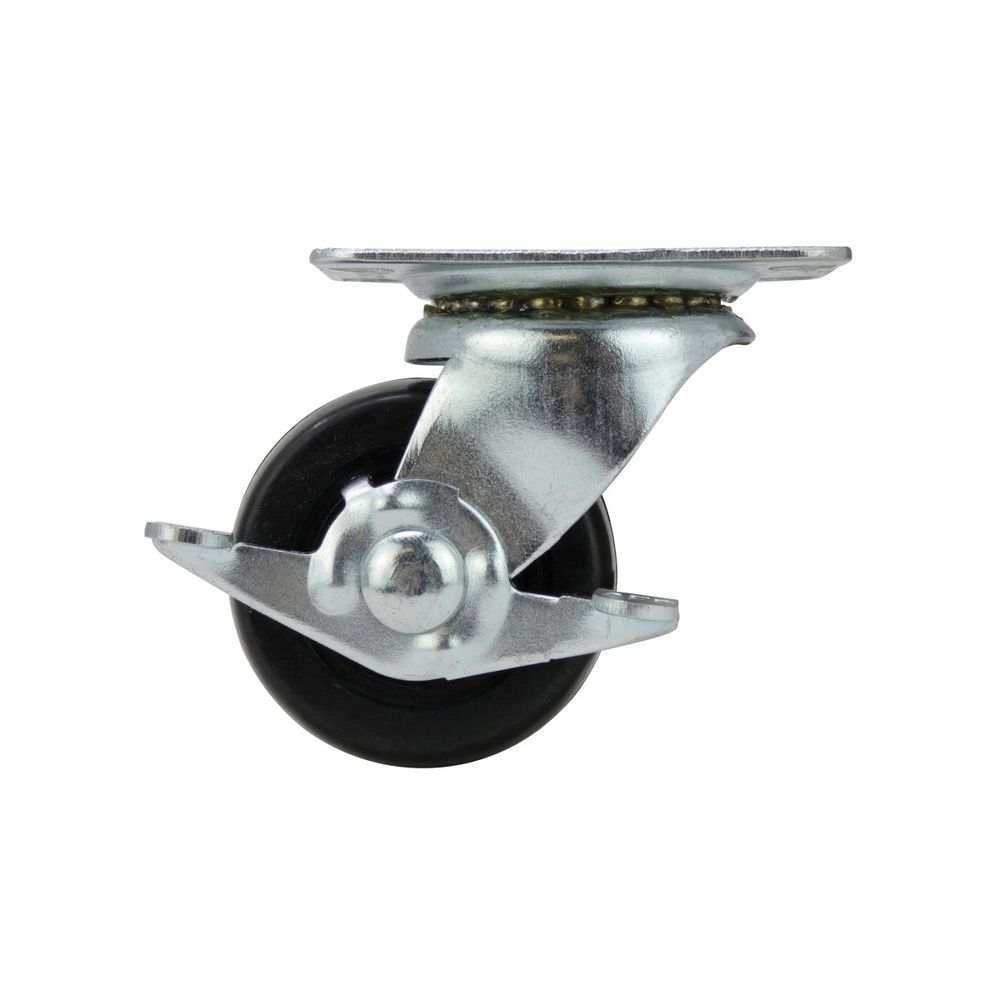Shepherd 2 in. Plate Mount Swivel Caster with Side Brake