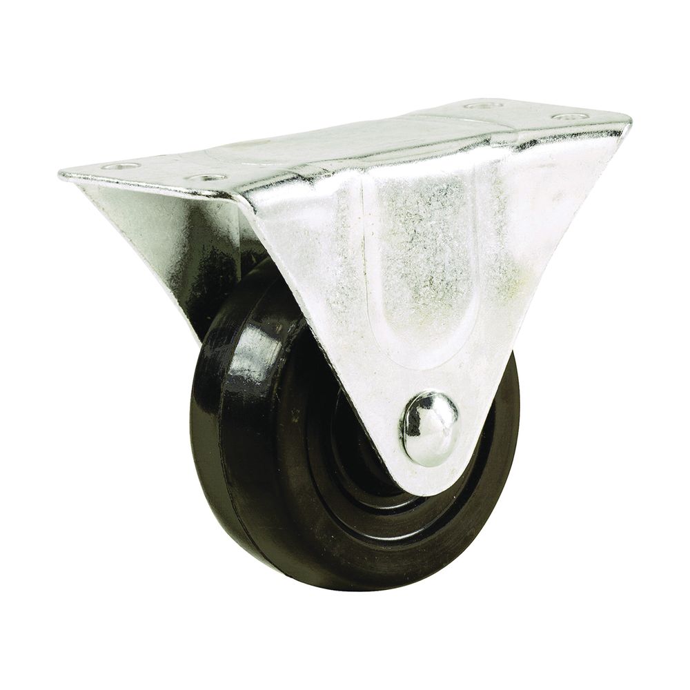 Shepherd 4 in. Soft Rubber Rigid Caster