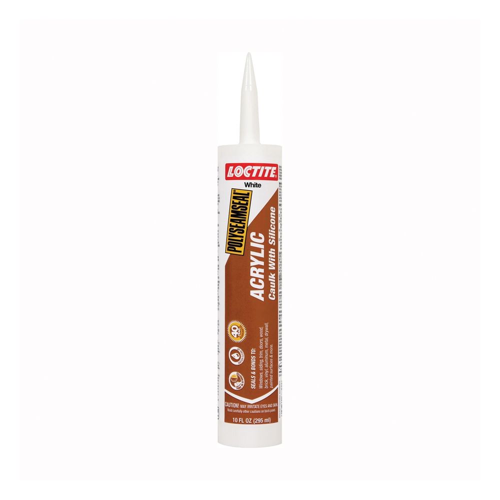 Loctite 10 oz. Polyseamseal White Acrylic Caulk with Silicone