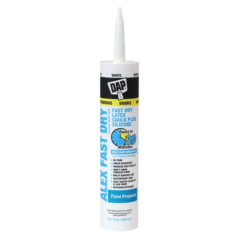 DAP 10.1 oz. White Acrylic Caulk with Silicone