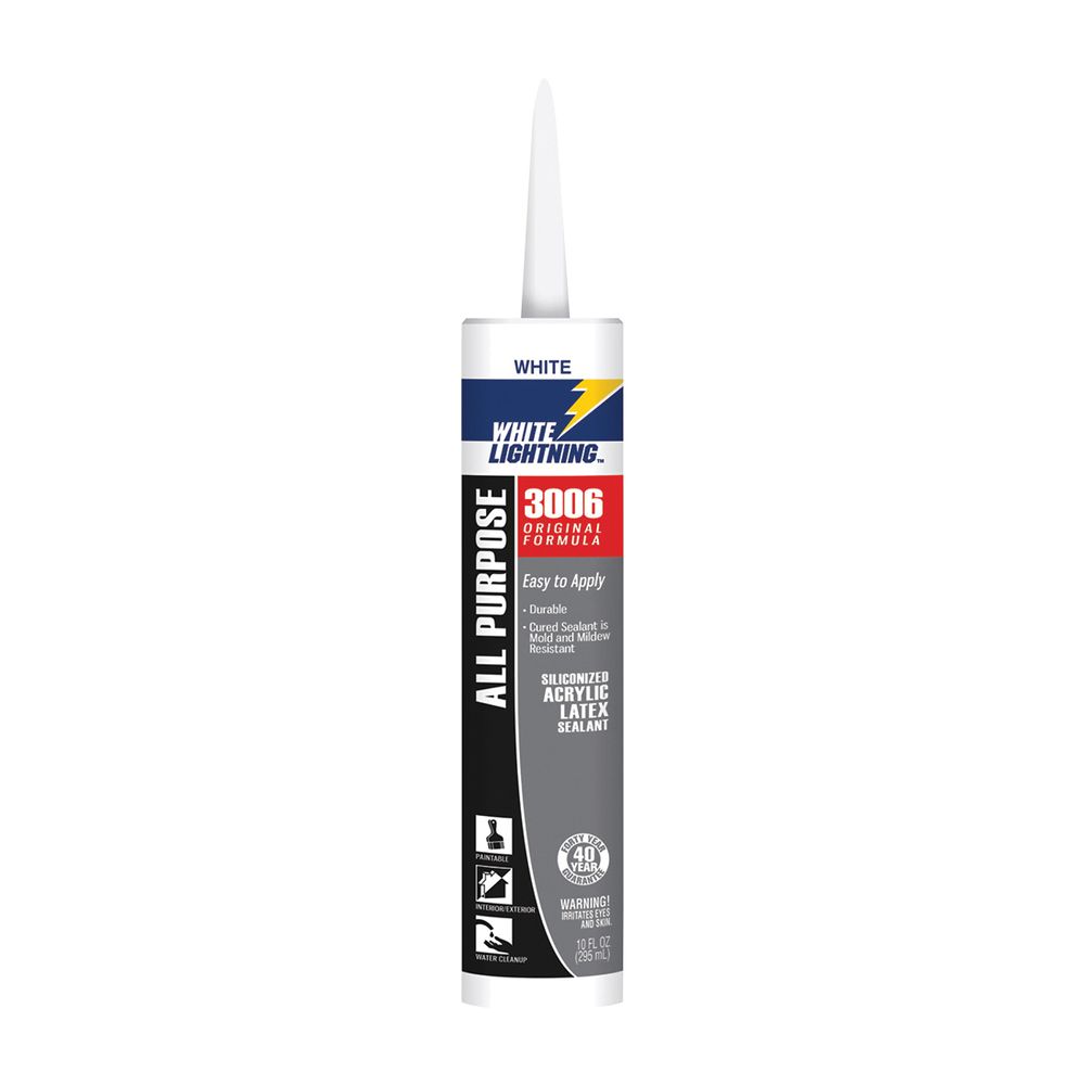 White Lightning 10 oz. Super White Interior and Exterior Adhesive Caulk