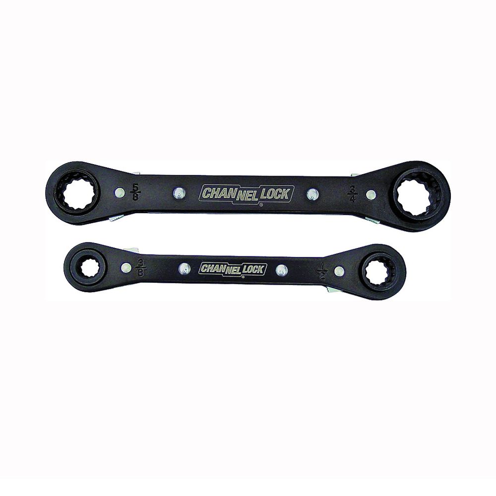 Channellock 2-Piece 4-in-1 SAE 12-Point Ratcheting Wrench Set