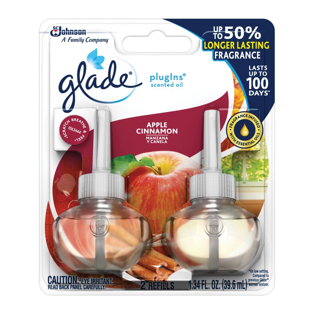 Glade PlugIns Apple Cinnamon Scented Oil Refill 2-Pack