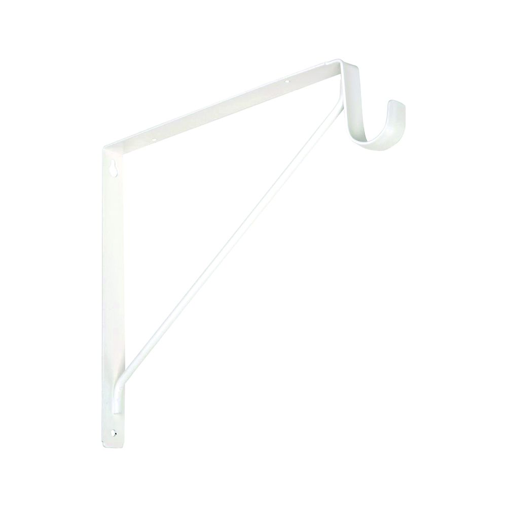 National Hardware White Shelf and Rod Bracket