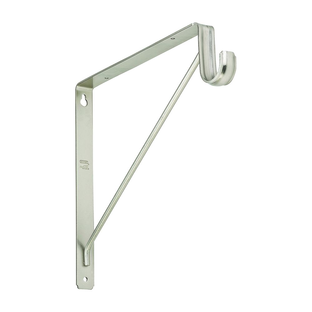 National Hardware Satin Nickel Shelf and Rod Bracket