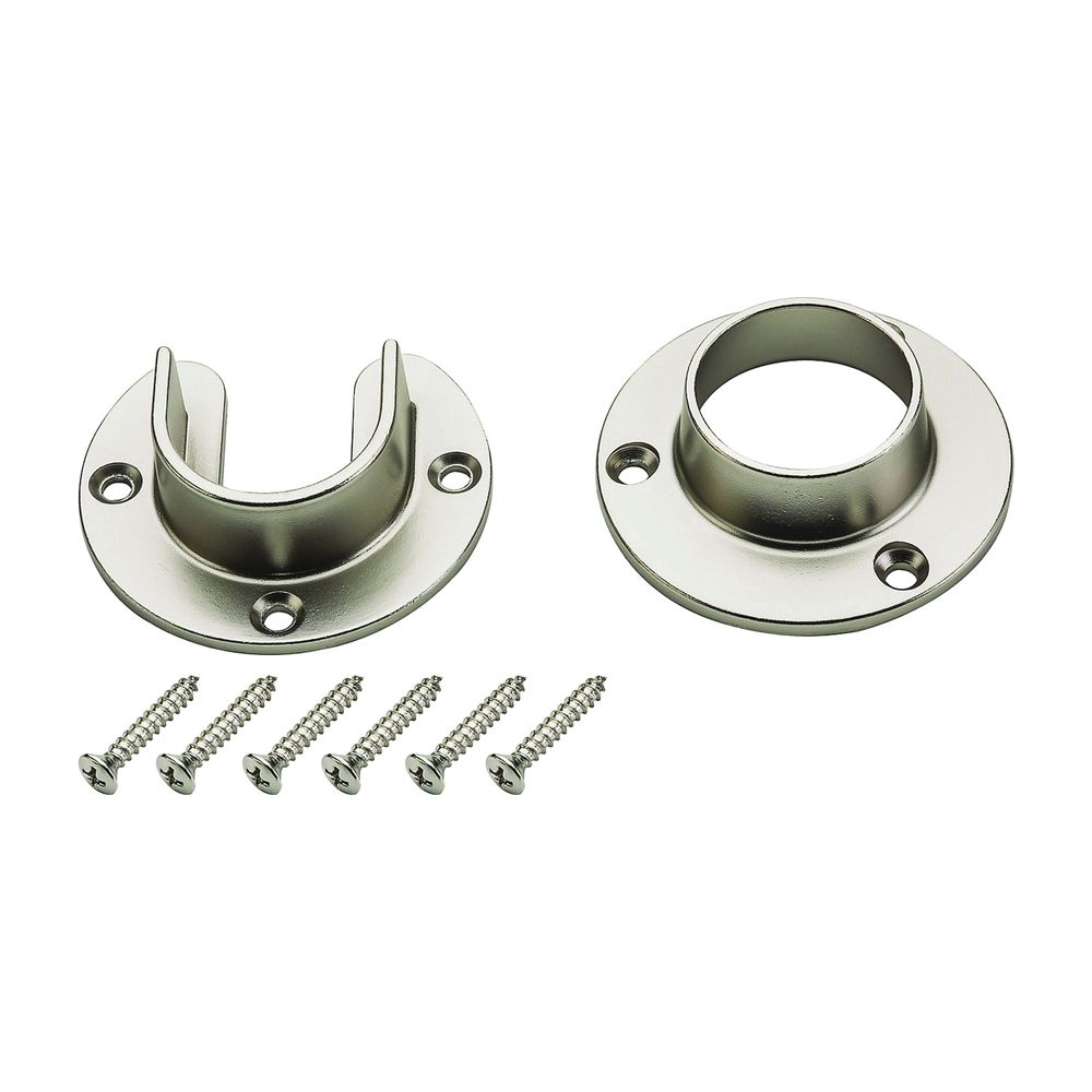 National Hardware Satin Nickel Closet Flange Set