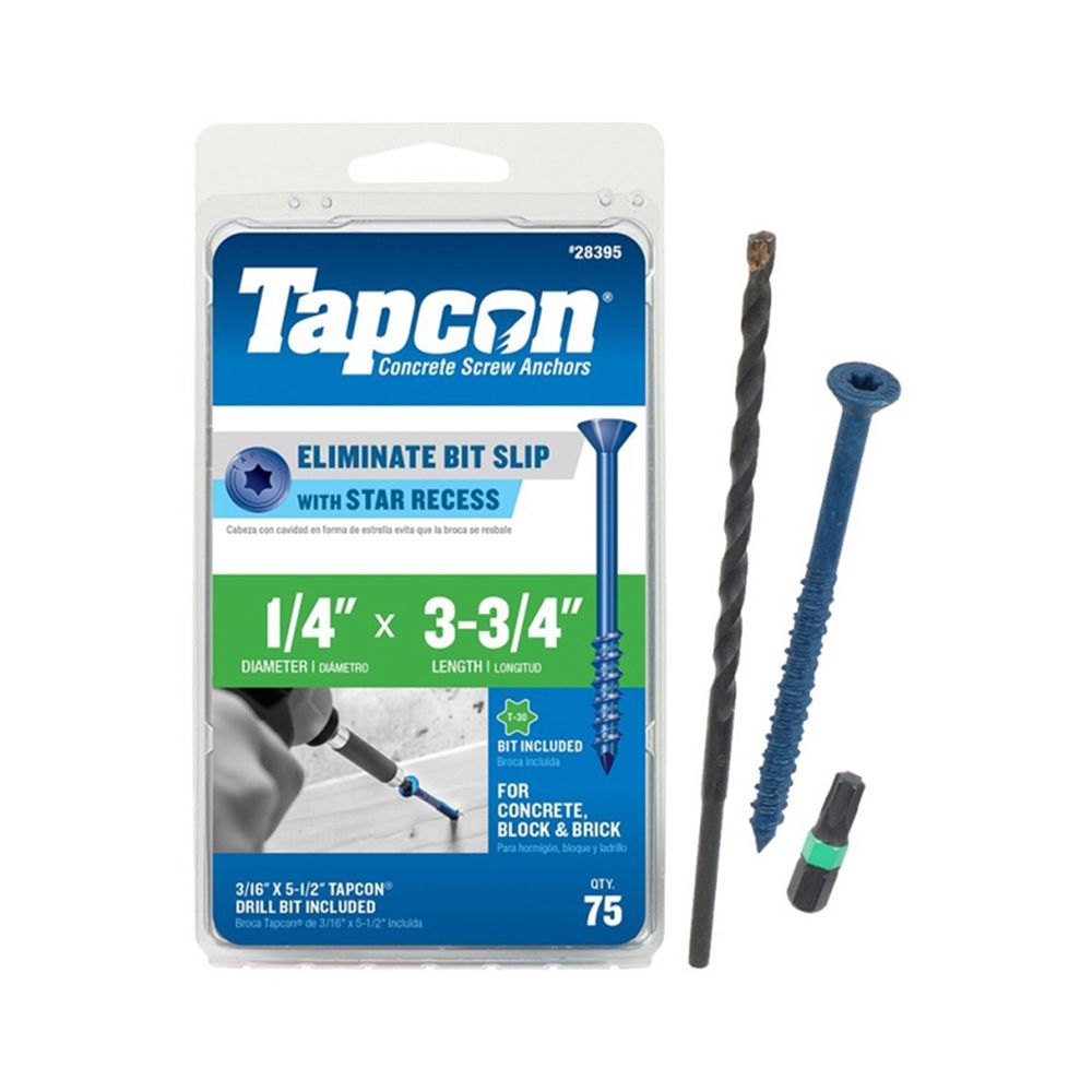 Tapcon 1/4 in. x 3-3/4 in. Concrete Screw Anchor