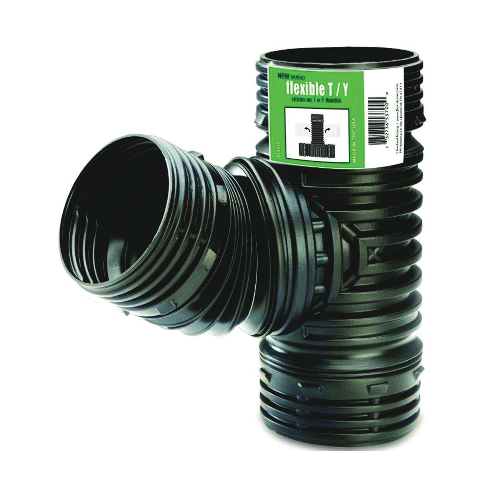 Amerimax 4 in. Flexible Drain Tee/Wye Fitting
