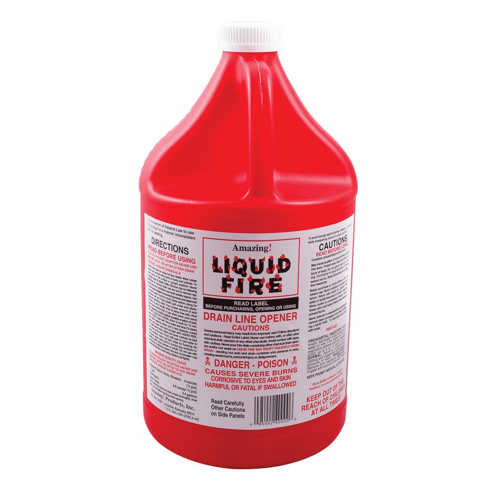 Amazing Liquid Fire 128 oz. Liquid Drain Opener