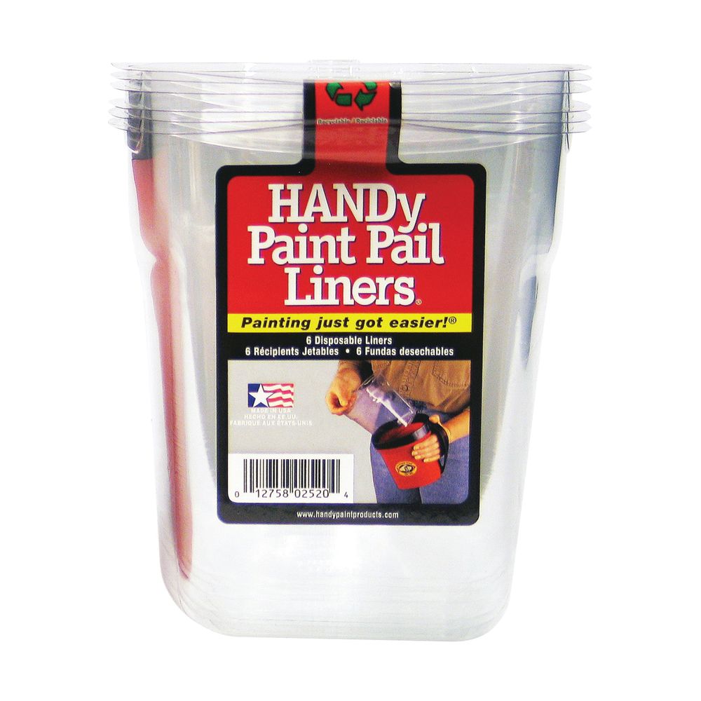 Handy Products 1 qt. Disposable Paint Pail Liners, 6-Pack