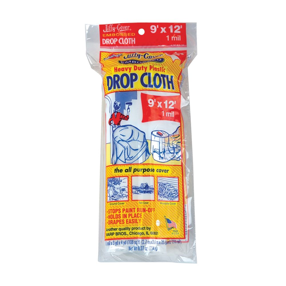 Warps 9 ft. x 12 ft. 1 mil Plastic Drop Cloth