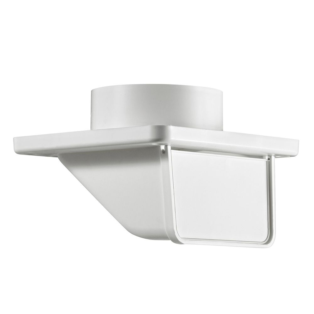 Lambro 4 in. White Under Eave Bathroom and Dryer Vent