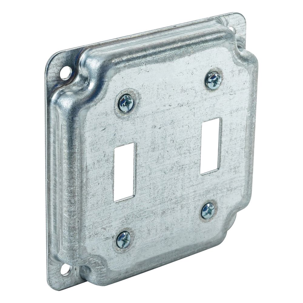Southwire 4 in. 2-Gang Square Toggle Industrial Surface Cover