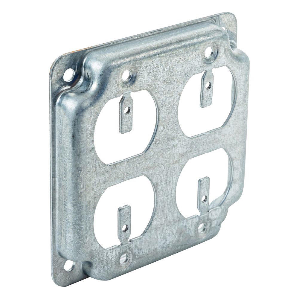 Southwire 4 in. Square 2-Duplex Exposed Work Box Cover