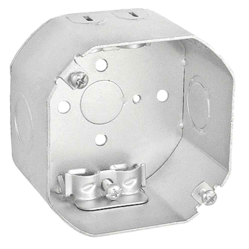 Southwire 4 in. x 2-1/8 in. Octagon Box with Non-Metallic Cable Clamp