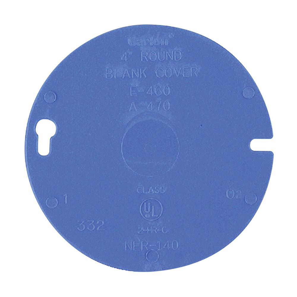 Carlon 4 in. Round Blank PVC Ceiling Box Cover
