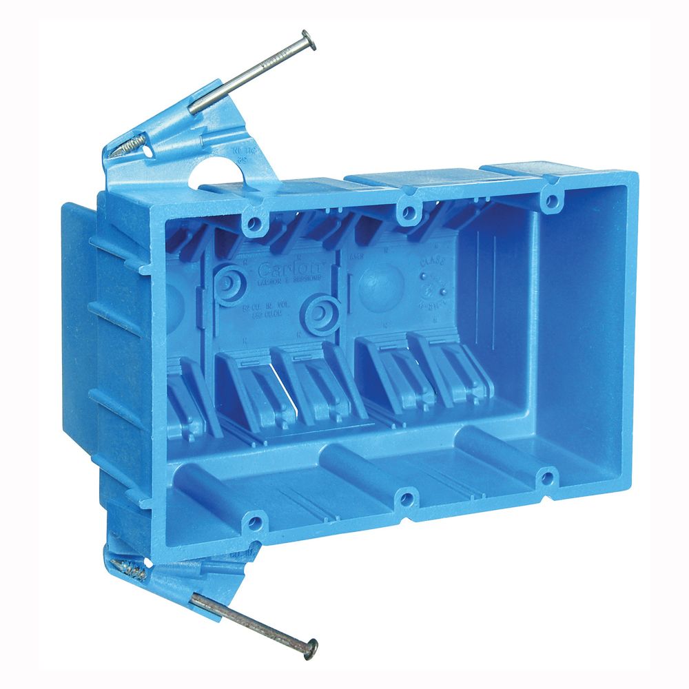 Carlon 3-Gang 53 cu. in. PVC New Work Outlet Box