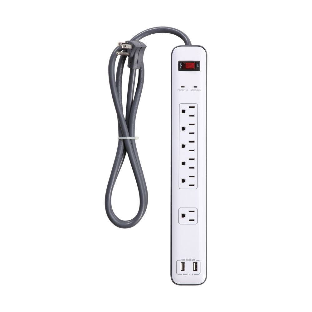 PowerZone 4 ft. 6-Outlet 1800 Joules Surge Protector Power Strip