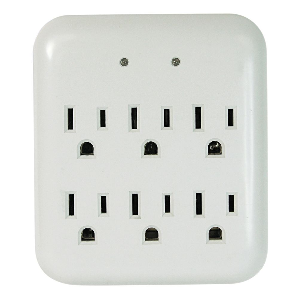 PowerZone 6-Outlet Surge Protector Tap