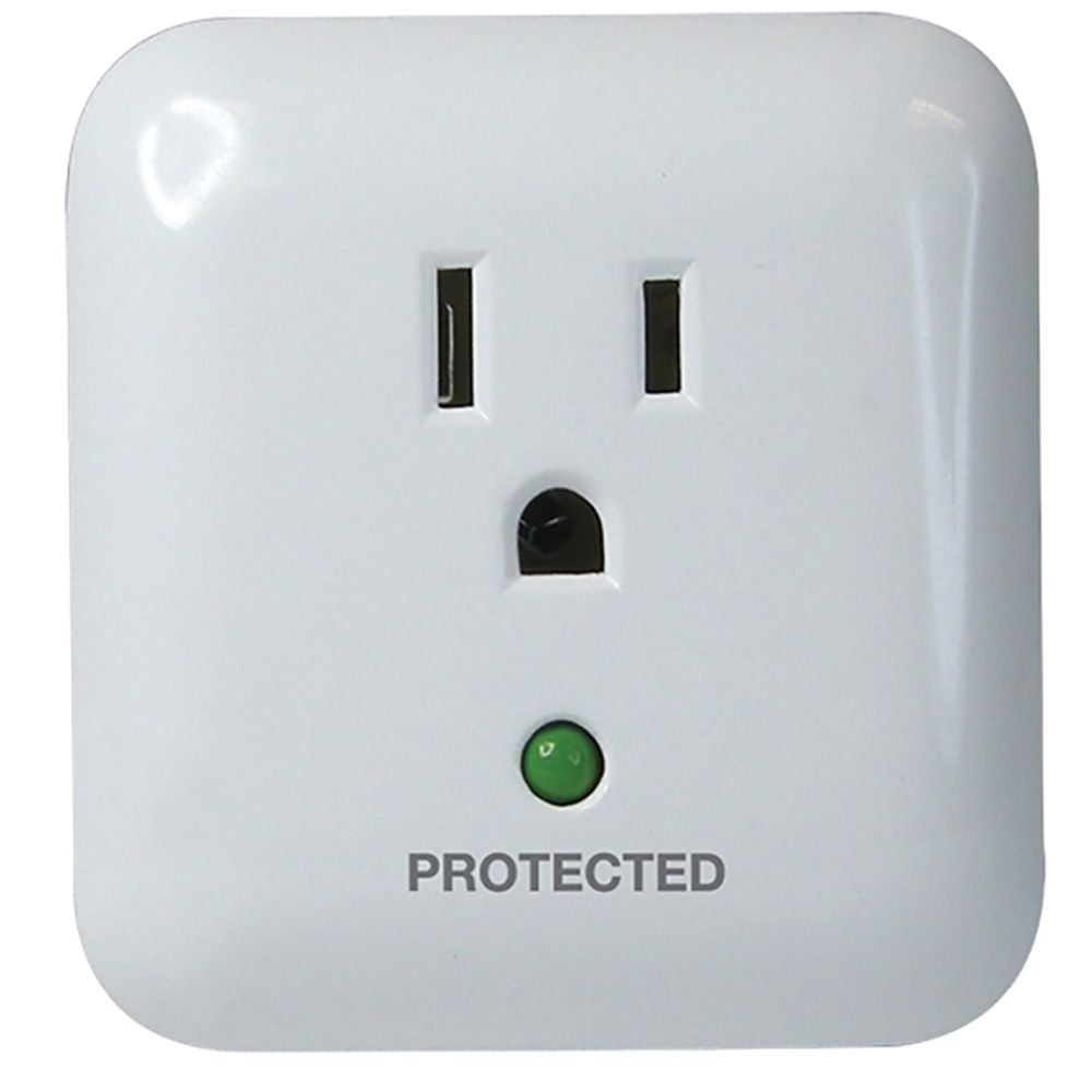 Powerzone 1-Outlet 900 Joule Surge Protector Tap