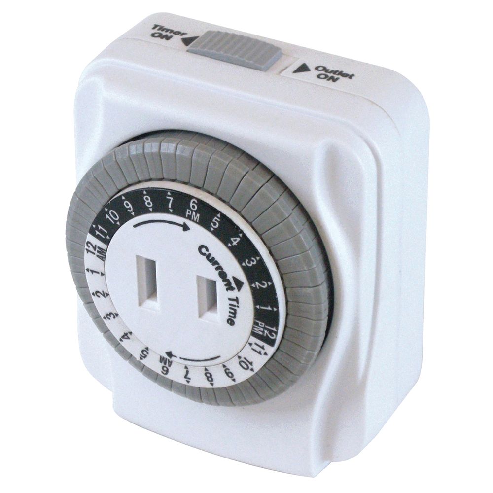 PowerZone 24-Hour 1-Outlet Pass-Through Electromechanical Timer
