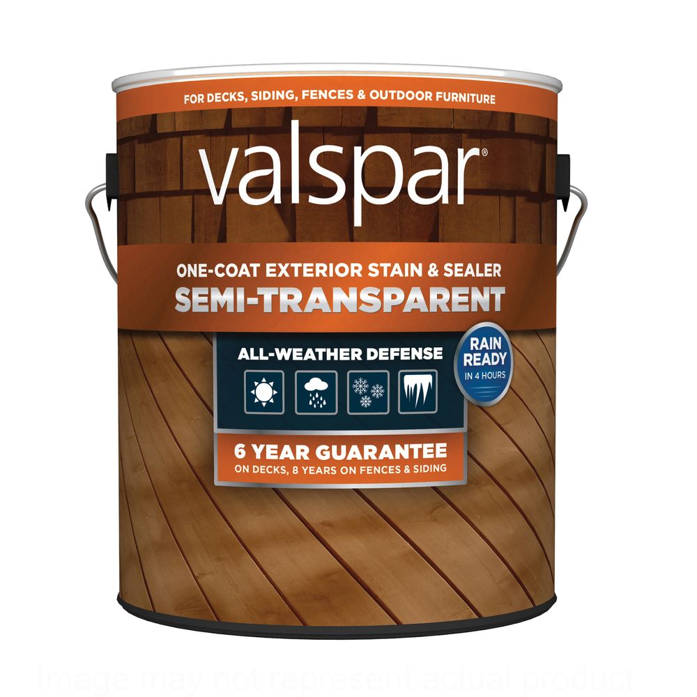 Valspar 1 gal. Cedar Natural Semi-Transparent Stain and Sealer