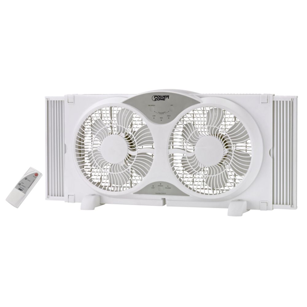 PowerZone 9 in. Reversible Twin Window Fan