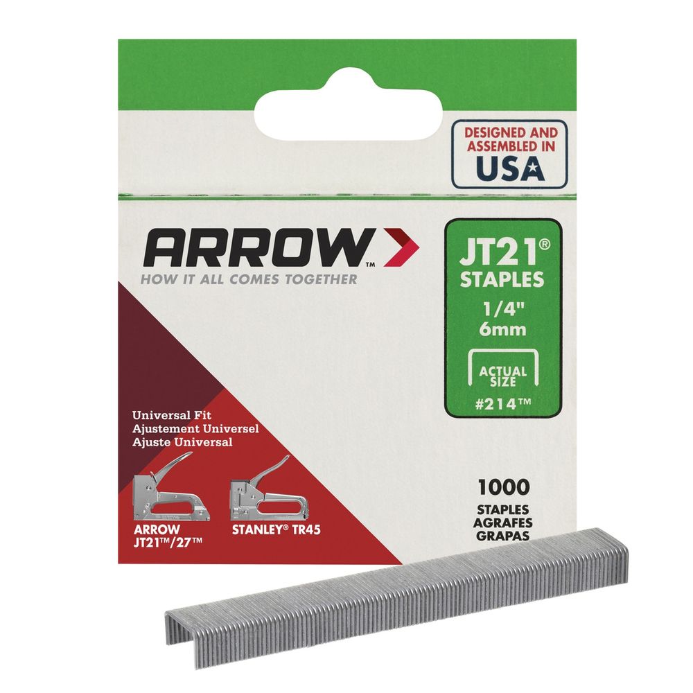 Arrow 1/4 in. JT21 1,000-Piece Staples