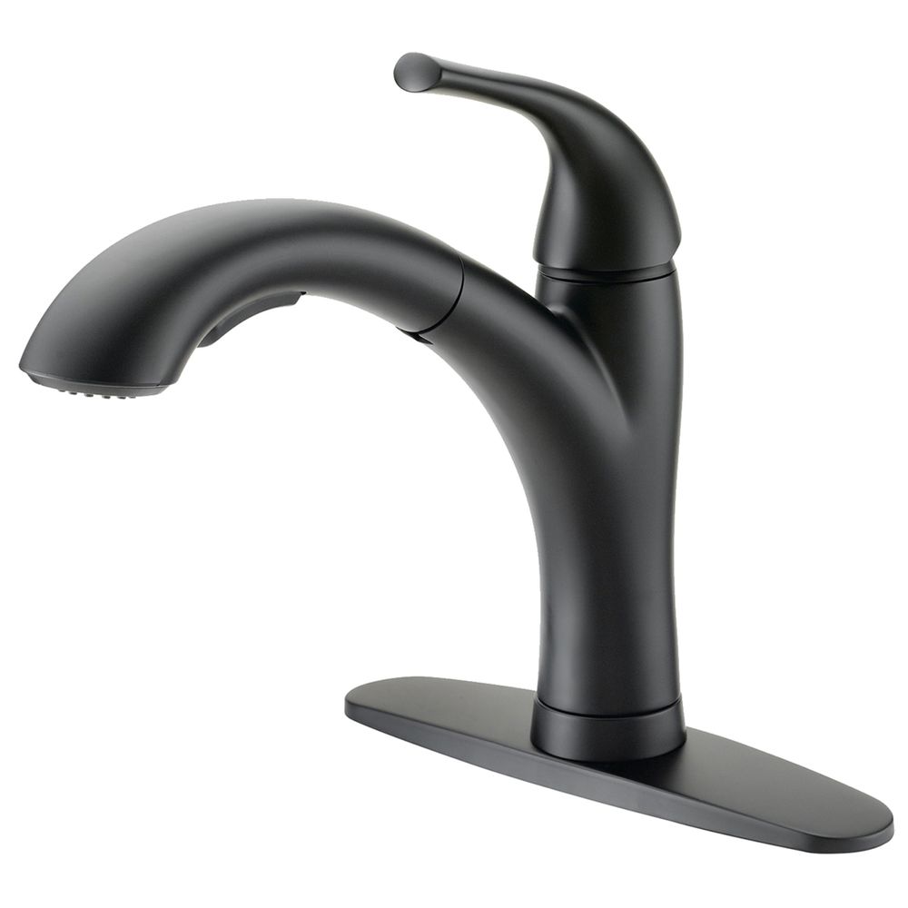 Boston Harbor Matte Black Pull-Out Kitchen Faucet