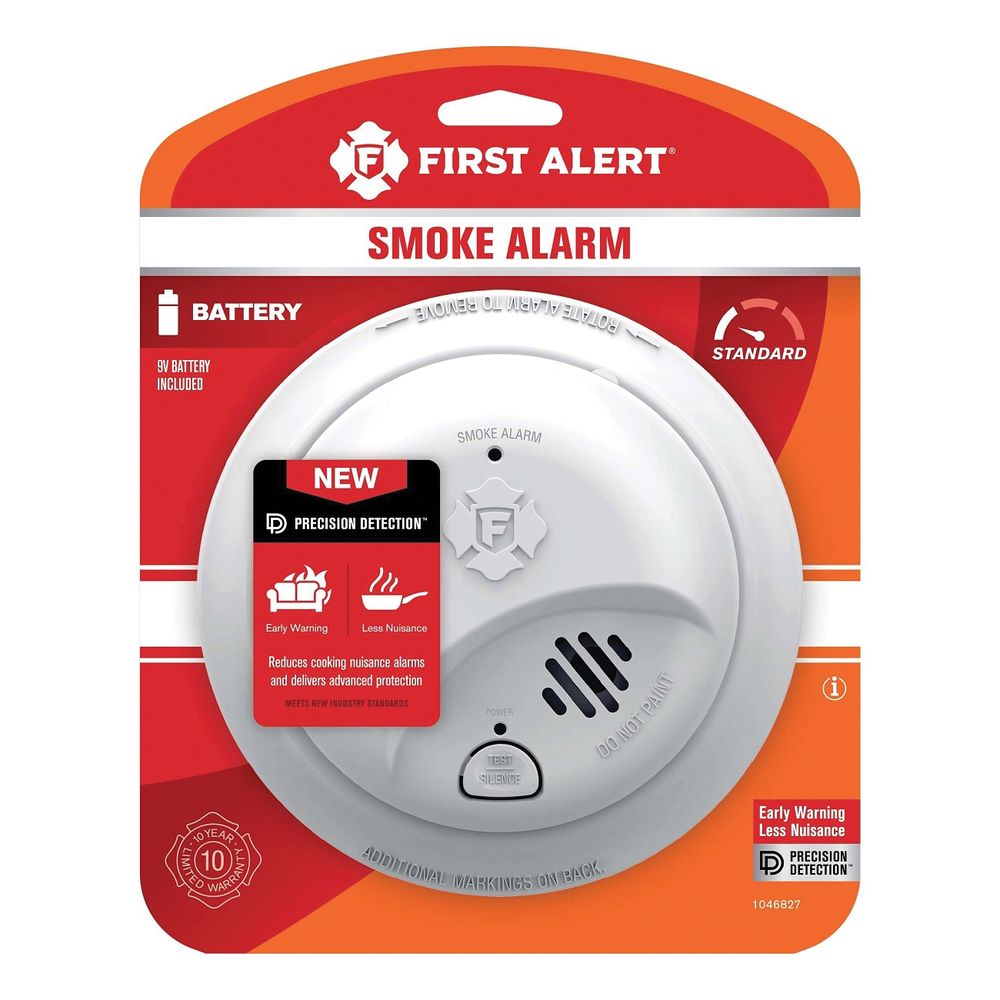 First Alert 9V Battery-Operated Smoke Alarm