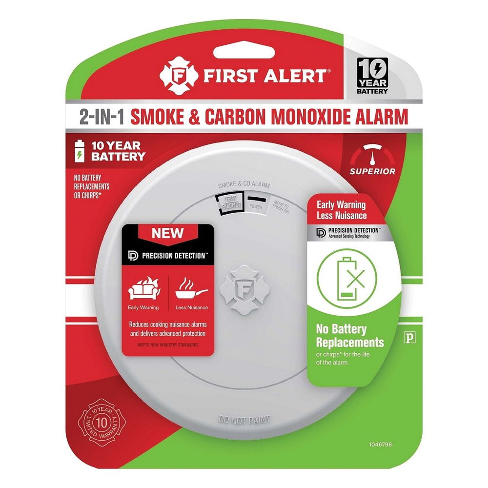 First Alert Smoke and Carbon Monoxide Alarm with Slim Profile Design