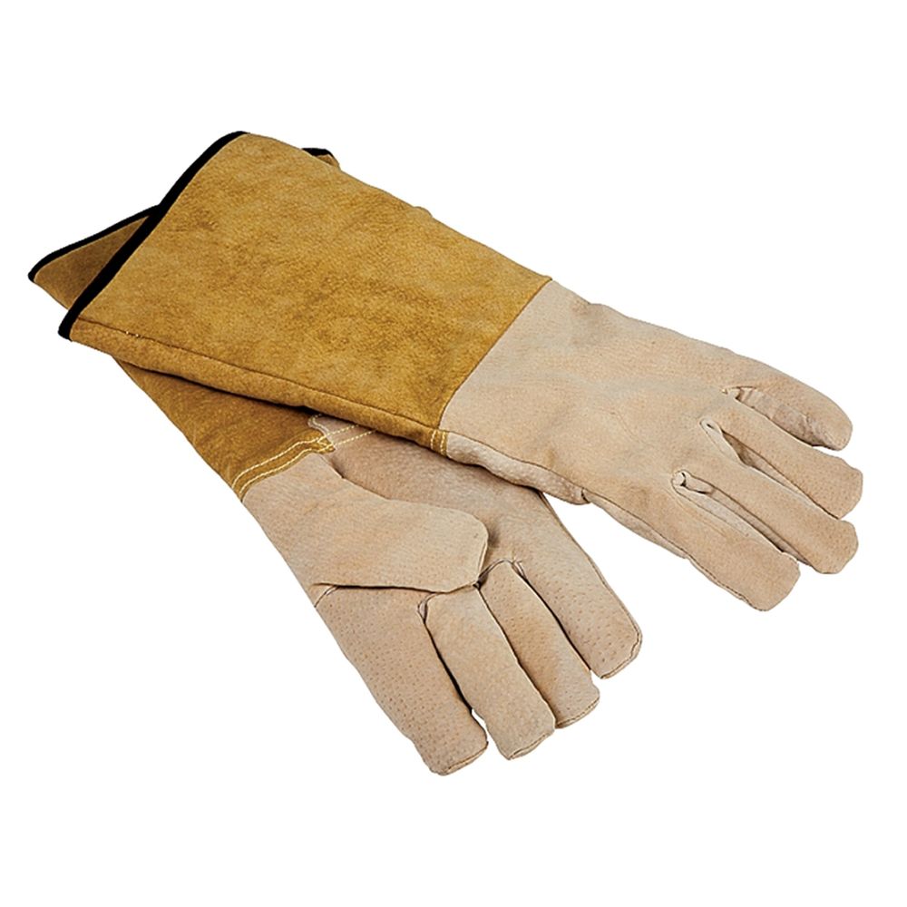 Simple Spaces 16 in. Cowhide Leather Fireplace Gloves