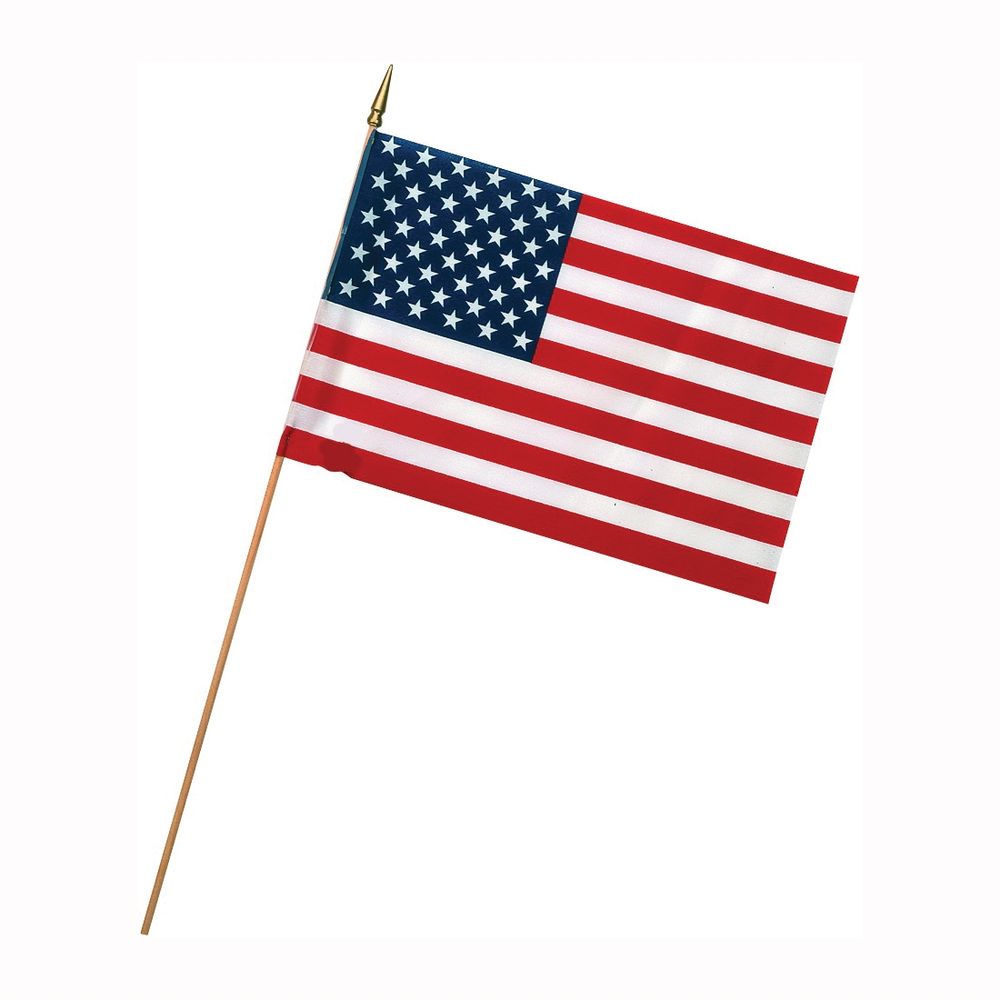 Valley Forge 8 in. x 12 in. US Stick Flag Display, 48-Piece