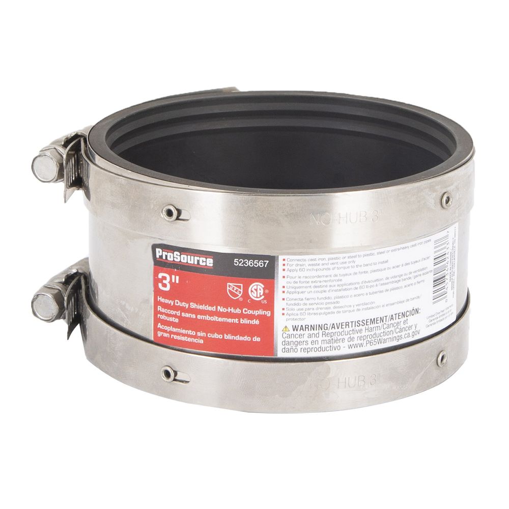 ProSource 3 in. Shielded No-Hub Coupling