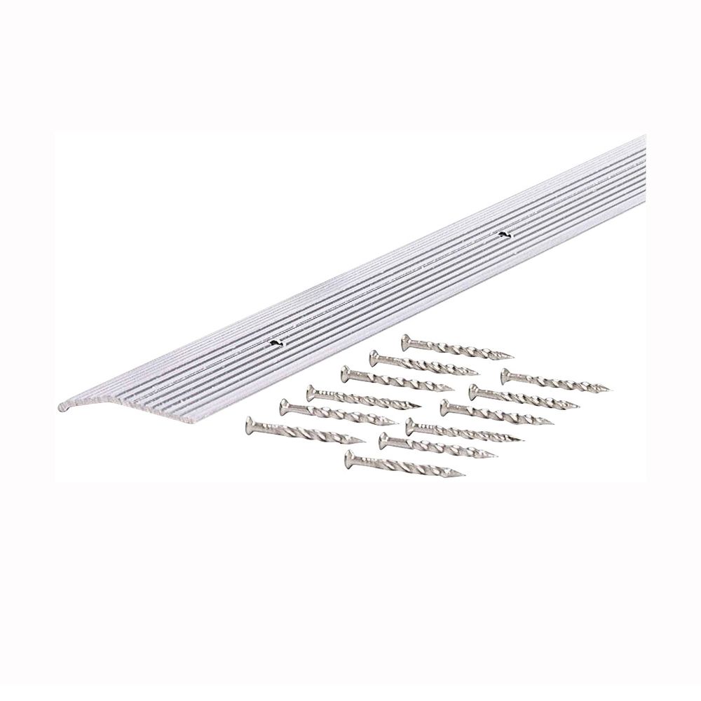 M-D Building Products 1-3/8 in. x 36 in. Fluted Silver Carpet Trim