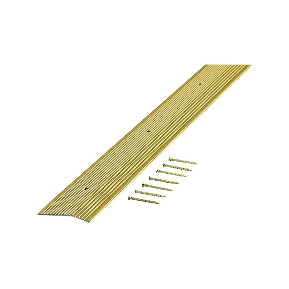 M-D Building Products 2 in. x 36 in. Satin Brass Fluted Carpet Trim